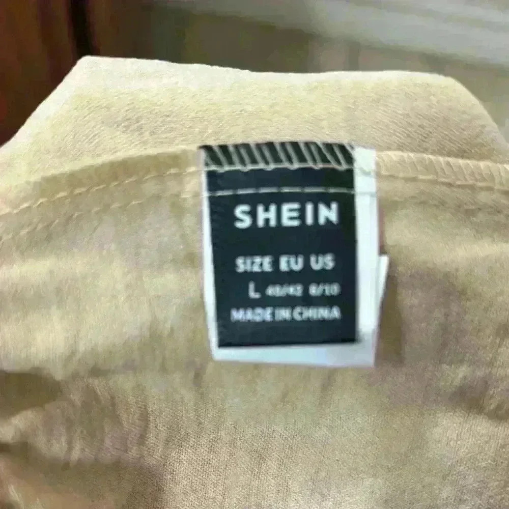 SHEIN nude lounge outfit. Classic look, size Large. Never Worn- new in bag. - Picture 4 of 5